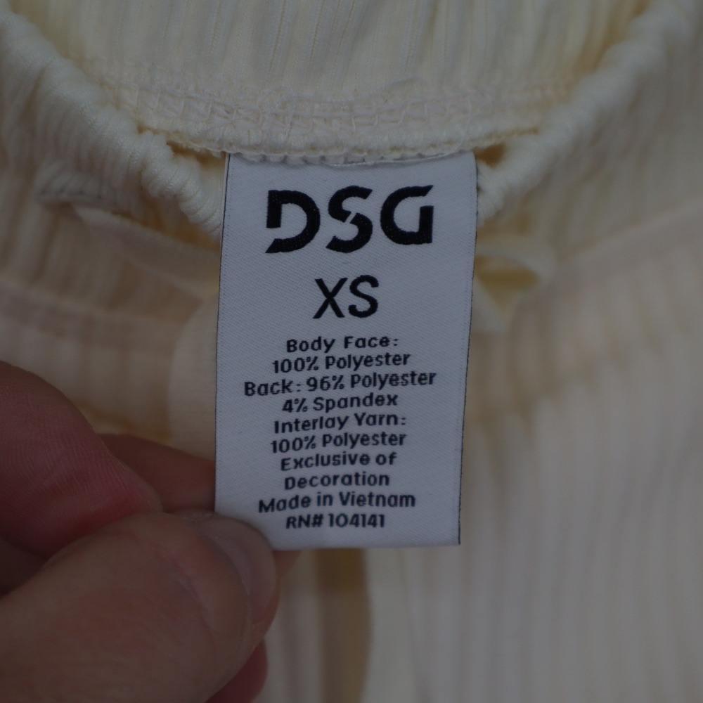 DSG Womens So Soft Ottoman Jogger Light Cream High Rise Ribbed Sweatpants XS NEW - Picture 3 of 6